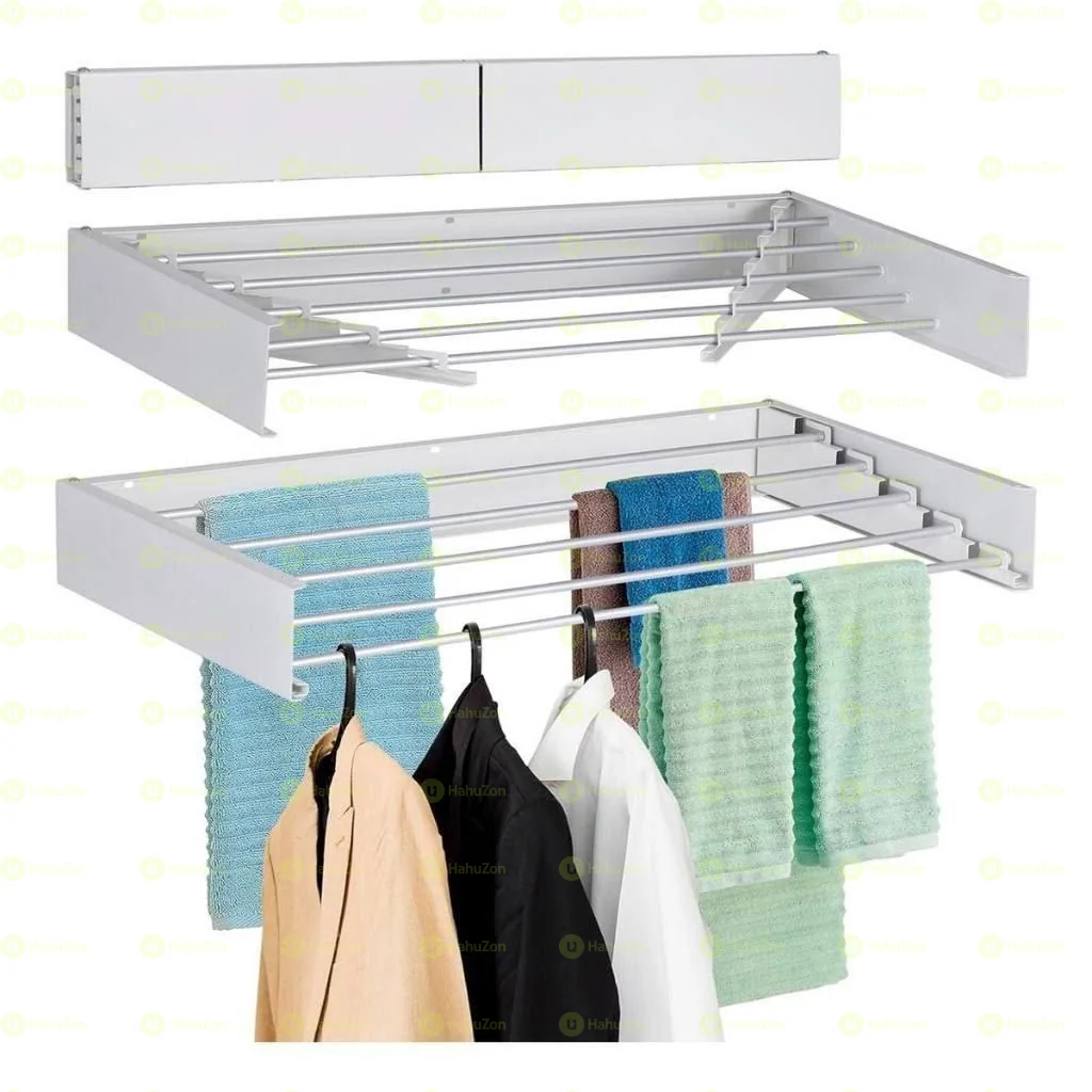 Qall-Mounted Collapsible Clothes Drying Rack