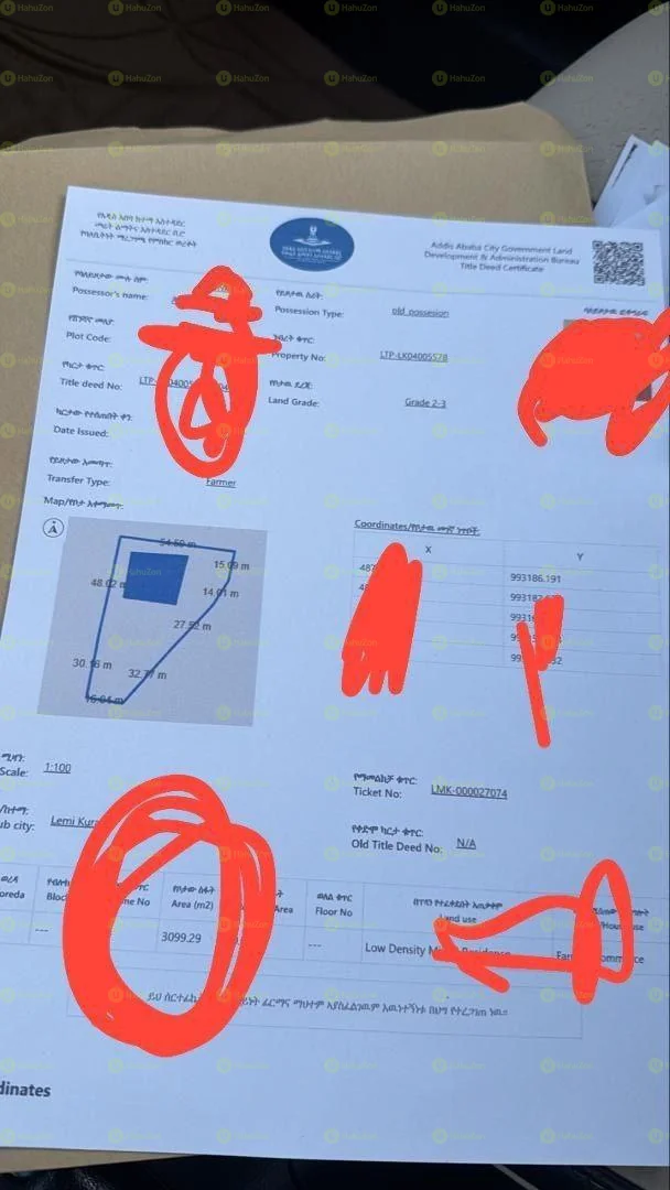 3559 ካሬ የሚሸጥ ቦታ በቦሌ አራብሳ