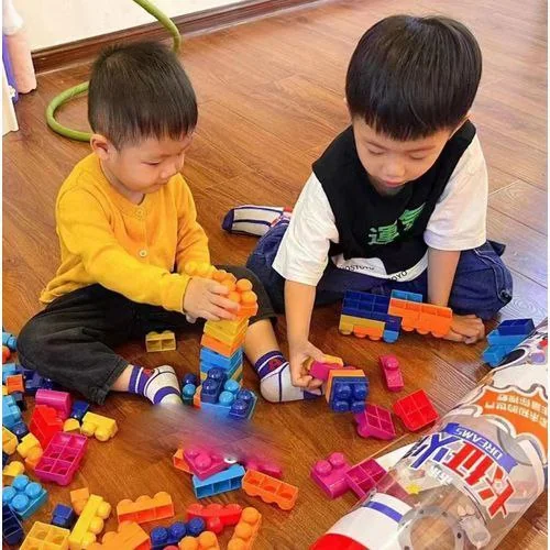 Space Rocket Assembled Building Blocks