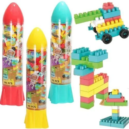 Space Rocket Assembled Building Blocks