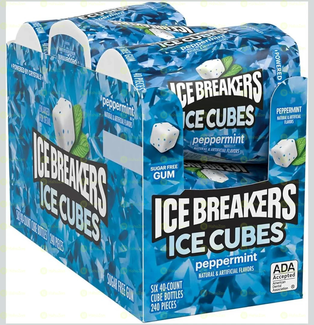 BREAKERS Ice Cubes Peppermint Flavored Sugar Free Chewing Gum