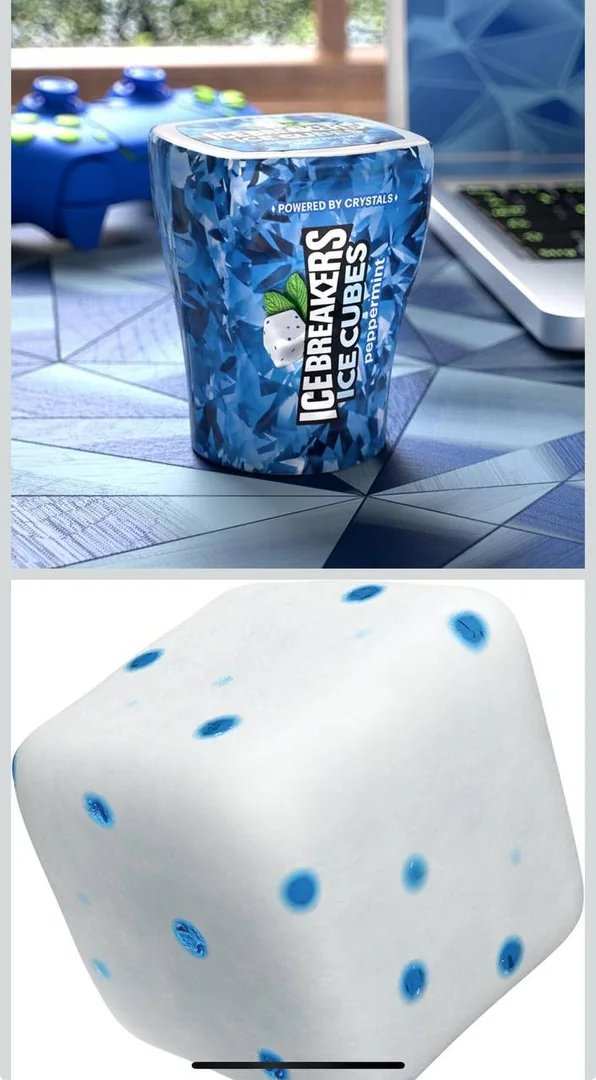 BREAKERS Ice Cubes Peppermint Flavored Sugar Free Chewing Gum