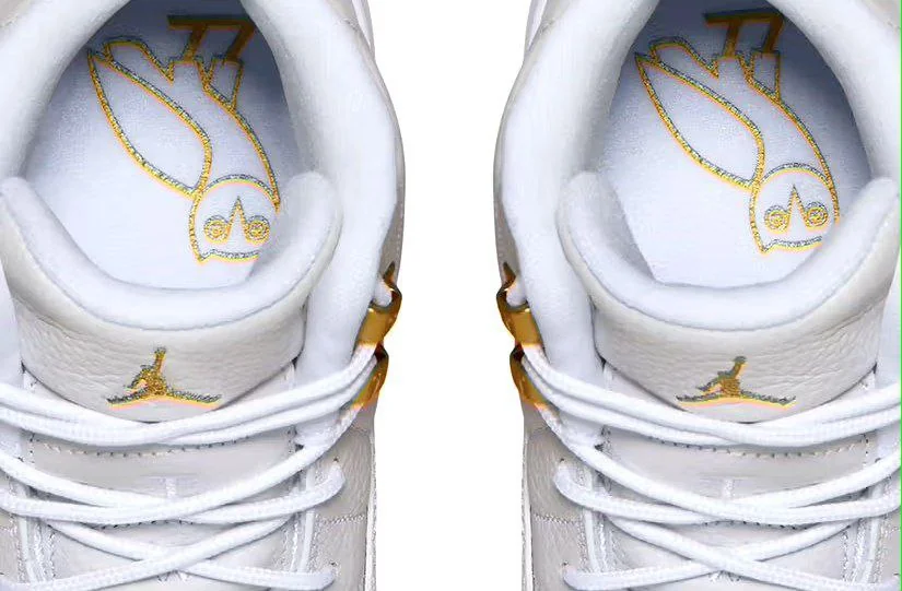 Air Jordan 12 Retro x OVO JM White Metallic Gold Men's Shoes