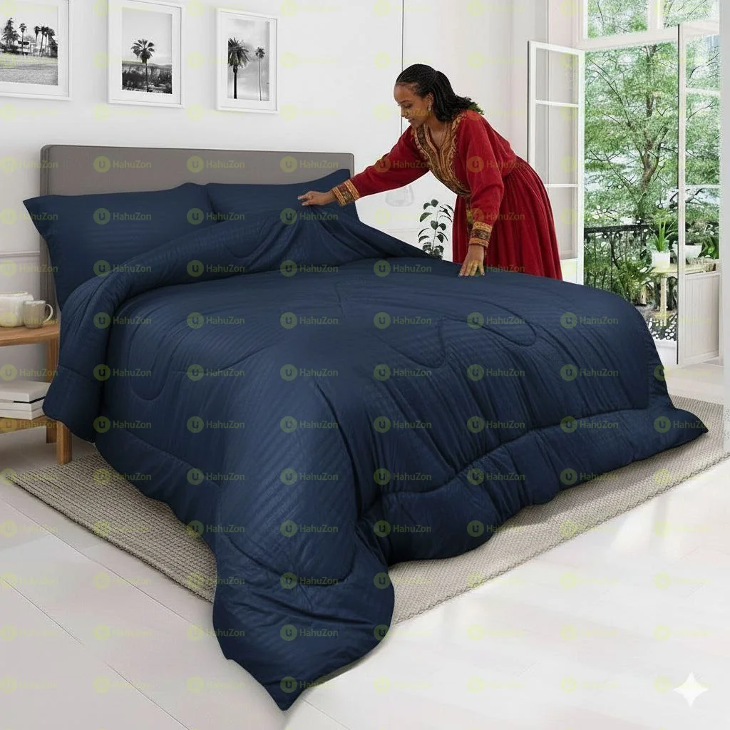 የኮምፈርት ኪስ አንሶላ እና የትራስ ልብስ