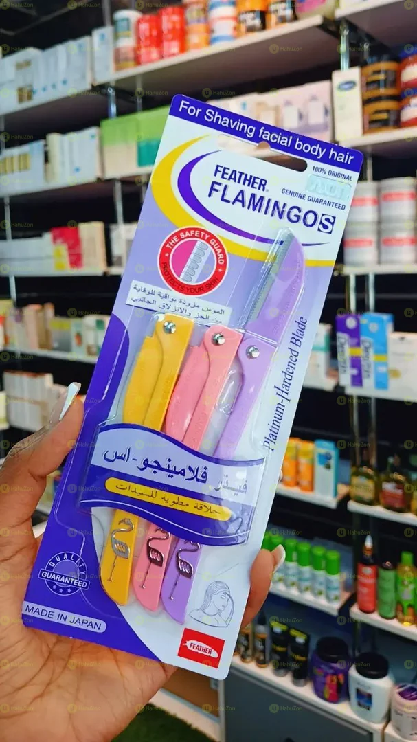 Feather Flamingo S Facial Hair Razors for Women 3 Pieces