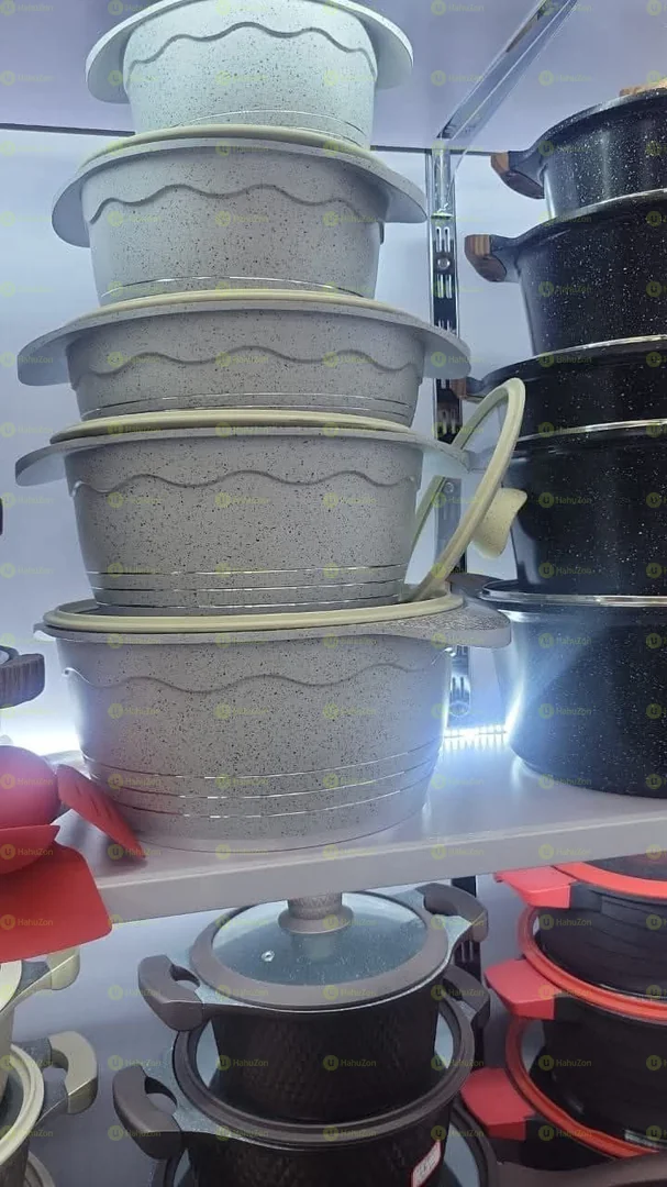 BMN 10 Pcs Heavy Duty Cookware Granite Set