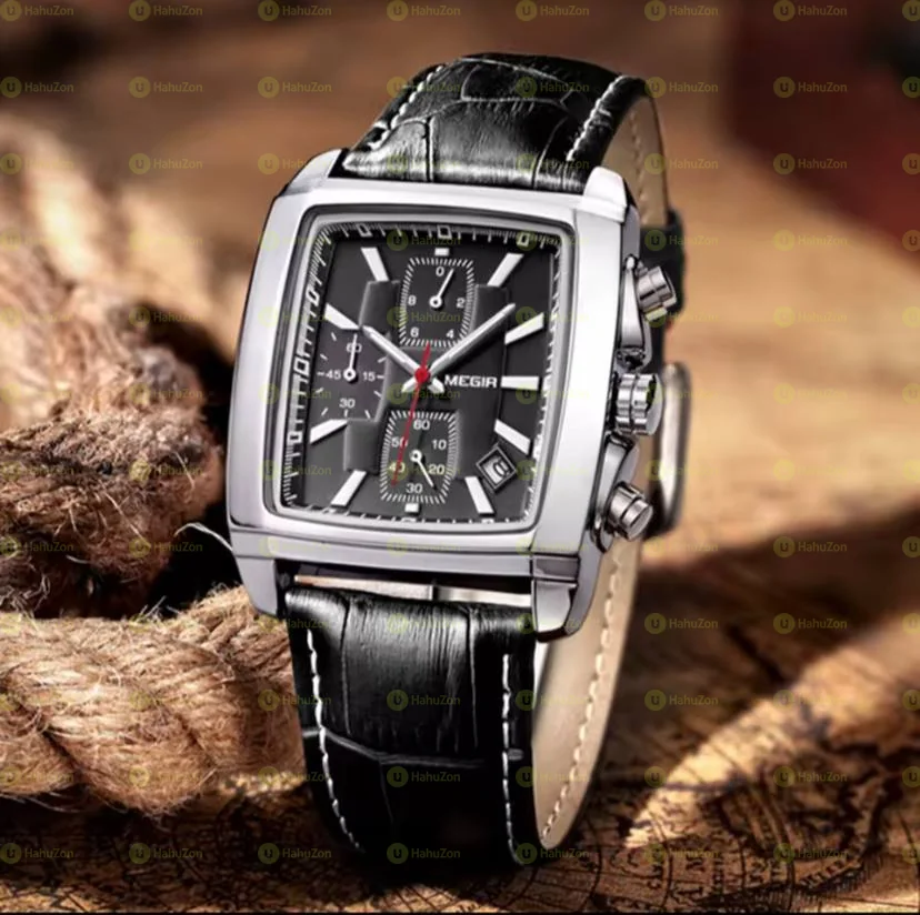 Stylish Luxury Fashionable Men’s Megir Leather Watch