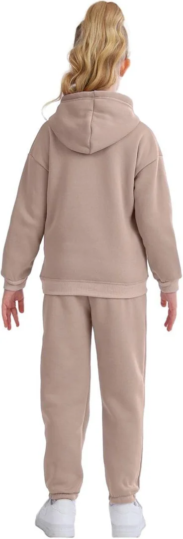 Girl's Hooded Suit Kids Pullover Sweatsuit and Jogging Pants
