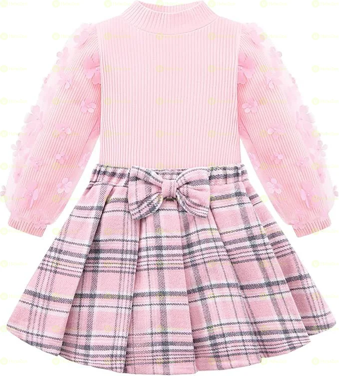 Toddler Girls Plaid Outfits Skirt Set Girl Fall Winter Clothes