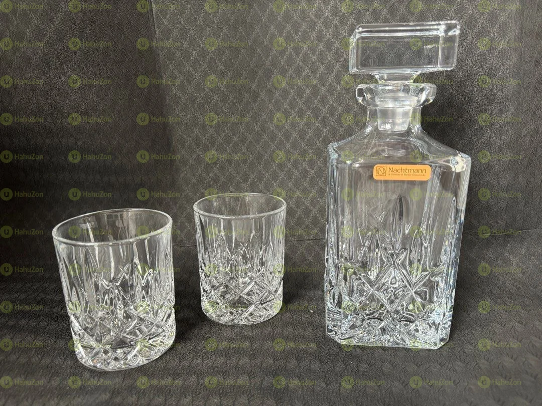 Delisoga Glass Whiskey Decanter Set