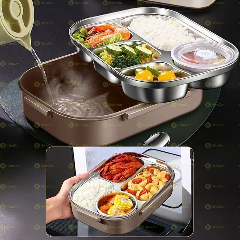 5 in 1 Insulated Thermal Lunchbox with Spoon, Chopstick and Bowl