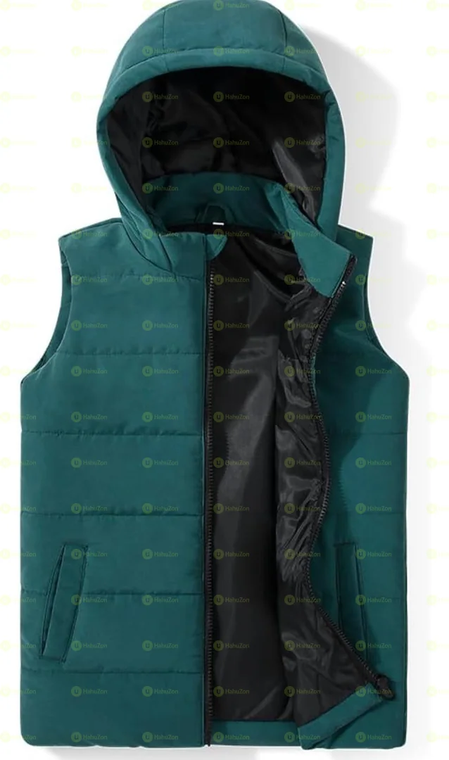 Boys,girls Puffer Vest Lightweight Sleeveless Jackets Hooded