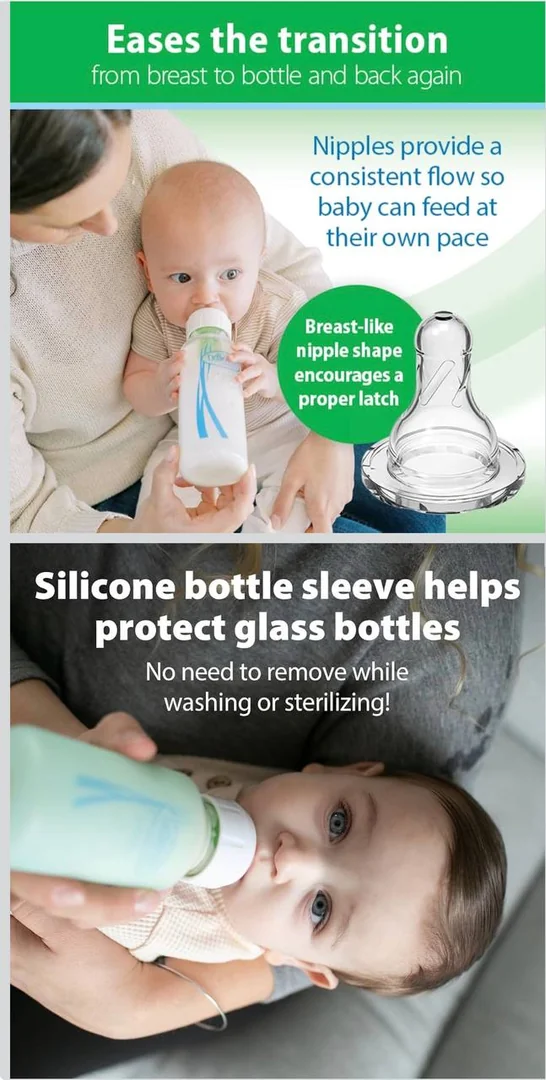 Dr. Brown's Anti-Colic Options+ Narrow Glass Baby Bottle