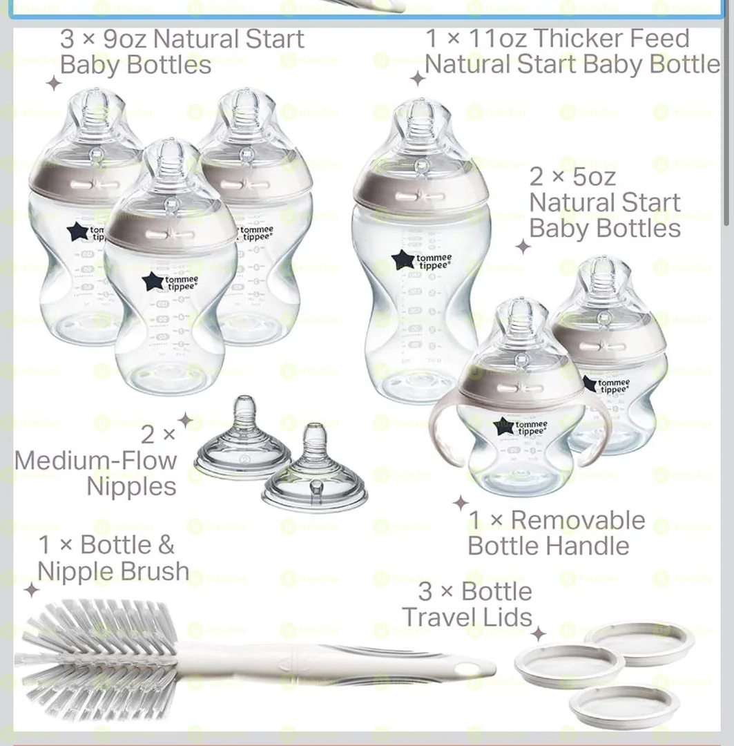 Tommee Tippee Natural Start 12 Piece BPA Free Bottle Set