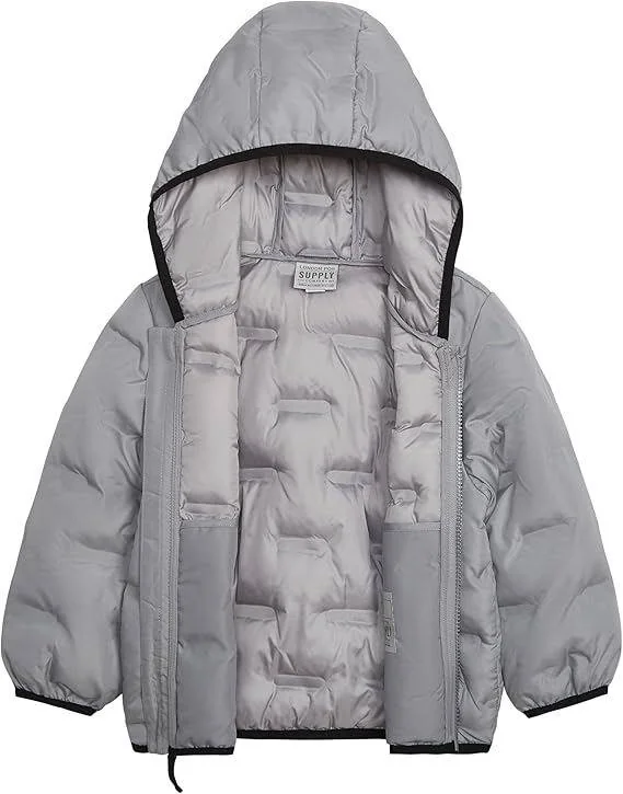 FOG Girls' Heavyweight Quilted Winter Jacket