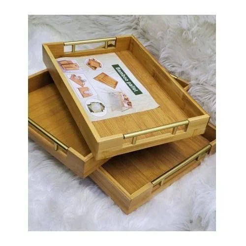 Bamboo Pallet Food Tray 3 pcs