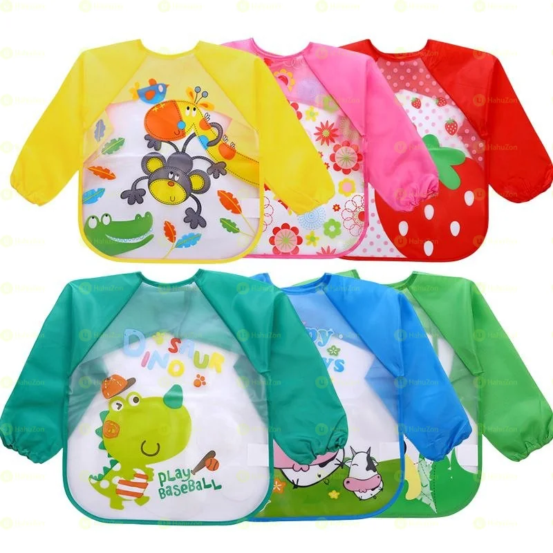 Waterproof Kids Long-Sleeve Feeding Apron