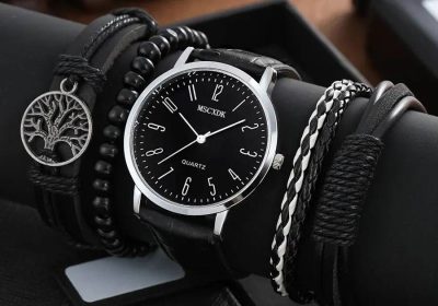 5 Pcs Black Quartz Watch