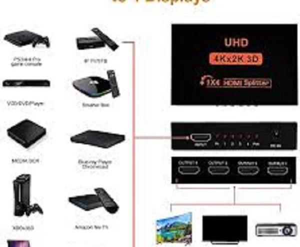 4K2K 1×4 HDMI Splitter for Full HD Support 3D