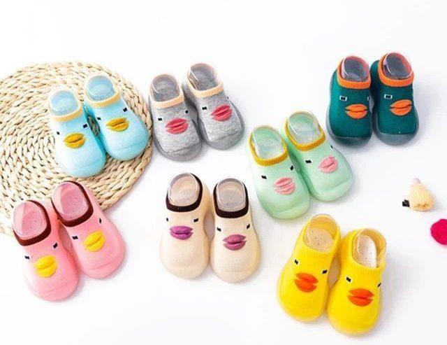 Baby soft sole sock shoes