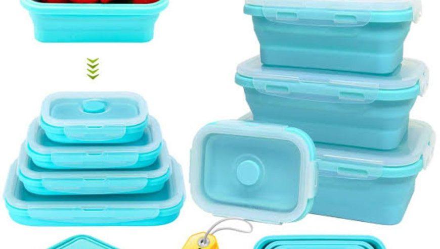 4Pcs foldable Silicone Fresh Keeping Box