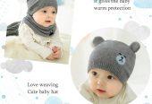 Cute Baby Winter Hats Scarfs Set