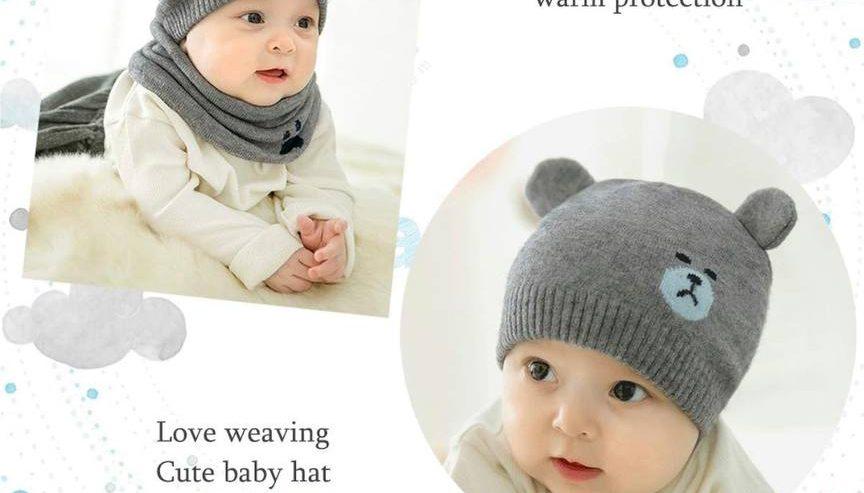 Cute Baby Winter Hats Scarfs Set