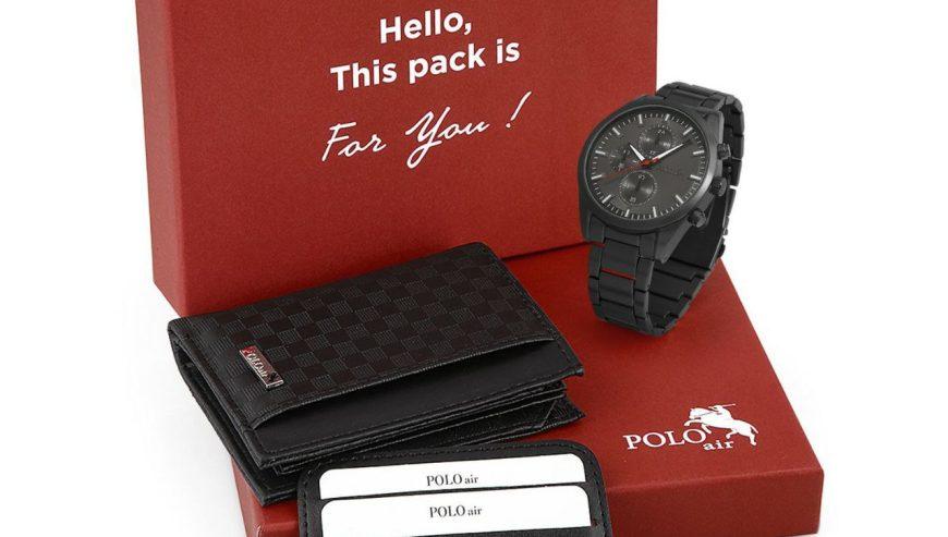 Polo Air Men’s Wristwatch Wallet Set