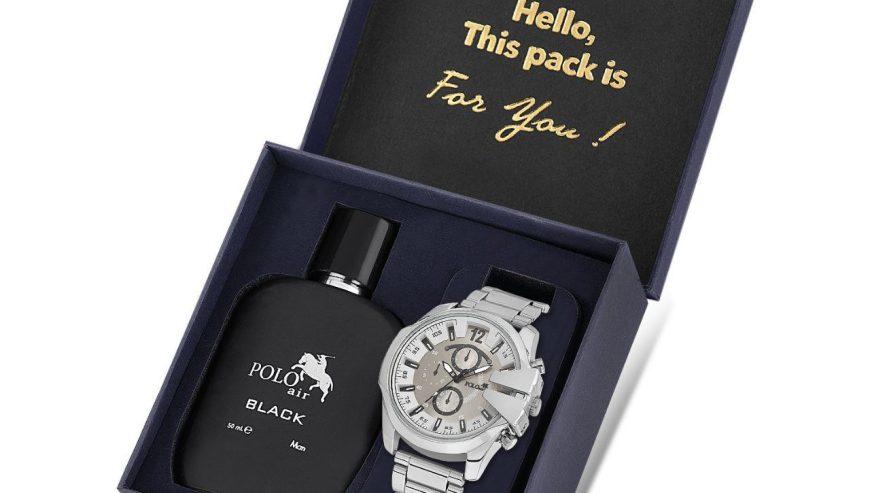 Polo Air Men’s Wristwatch and Perfume Set