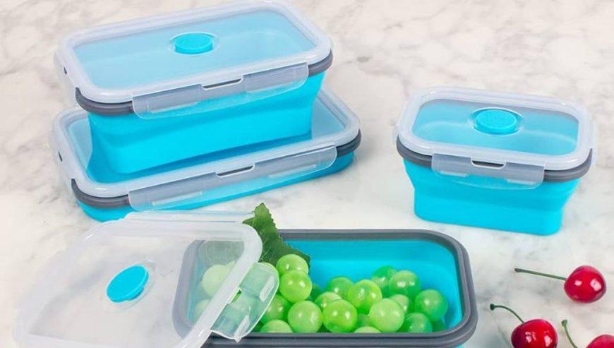 4Pcs Foldable Silicone Fresh Keeping Box