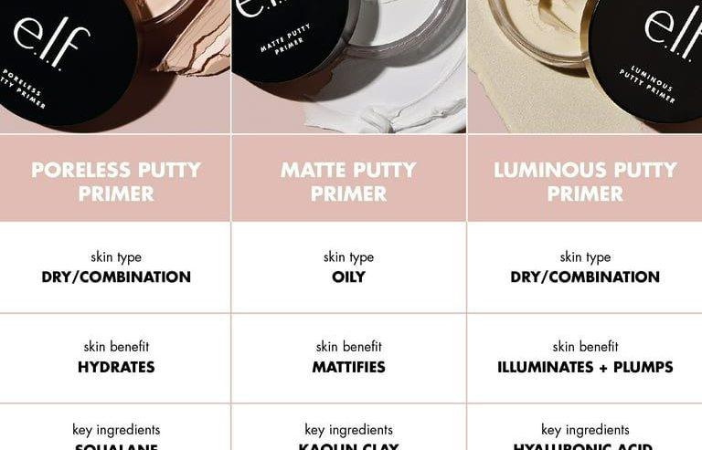 elf Putty Primer Trio Porless,Matte & Luminous