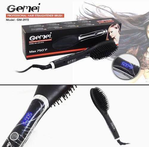 Pro Gemei Professional Hair Straightener Brush