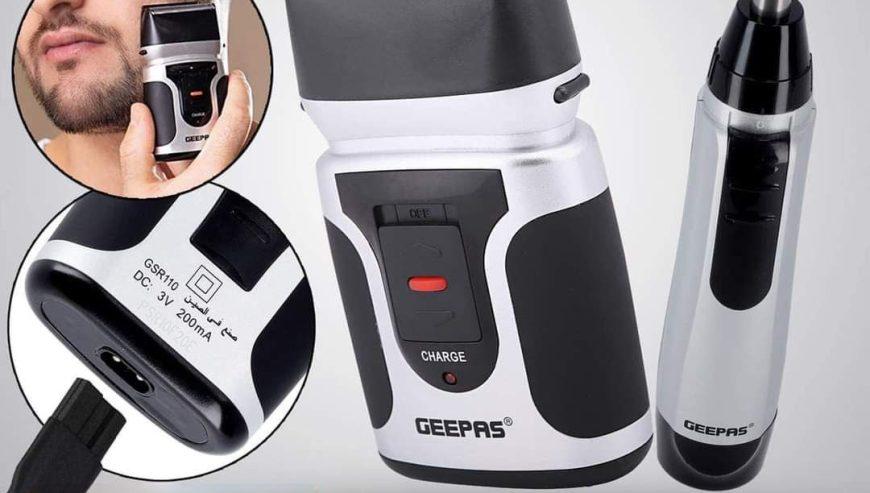 Geepas 2 In Men’s Rechargeable Shaver with Nose Trimmer