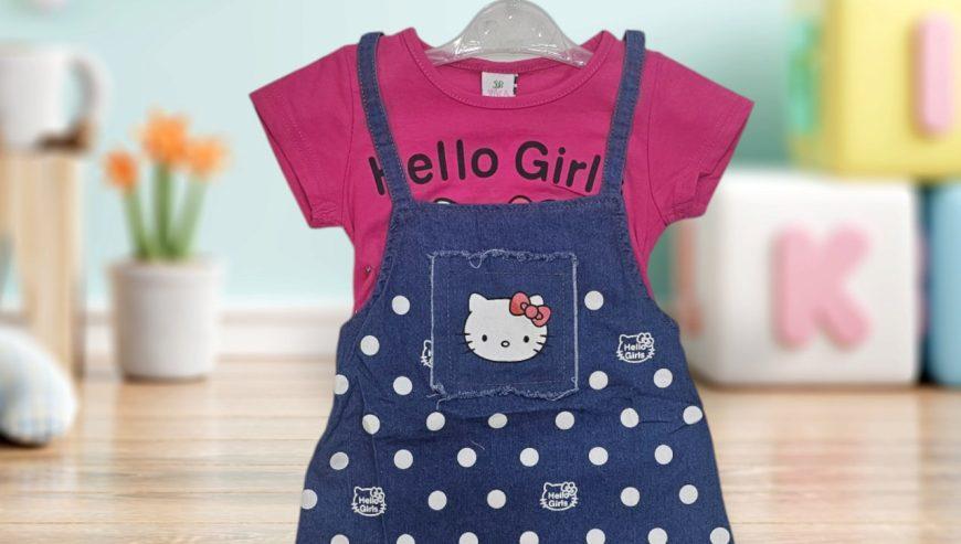 Babygirl Cartoon Cat Onesie Dress