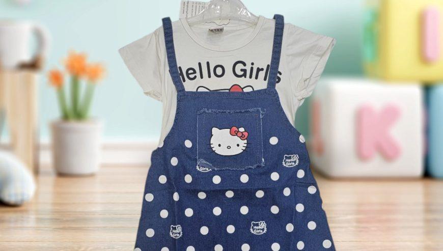 Babygirl Cartoon Cat Onesie Dress