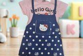 Babygirl Cartoon Cat Onesie Dress