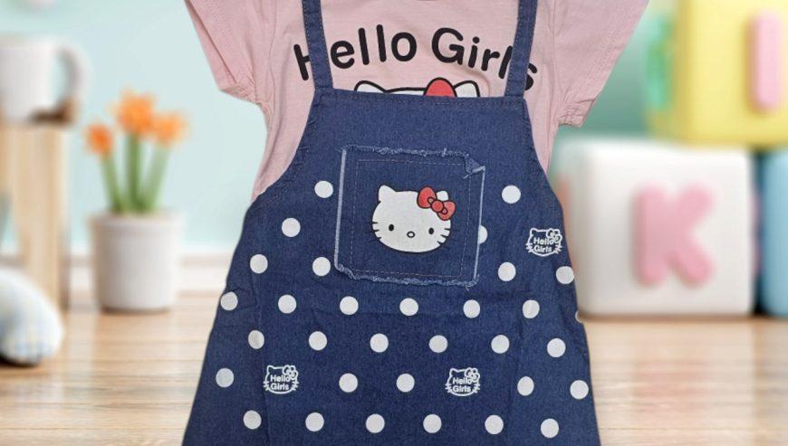 Babygirl Cartoon Cat Onesie Dress