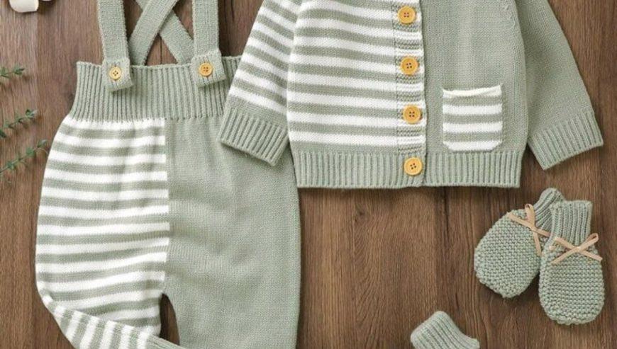 Baby Girl’s Striped Button-down Cardigan