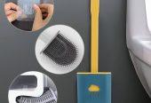 Wall-Mounted Toilet Cleaning Brush With Brush Holder