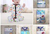 3 Pcs Newborn Baby Foot Wrapped Jumpsuit