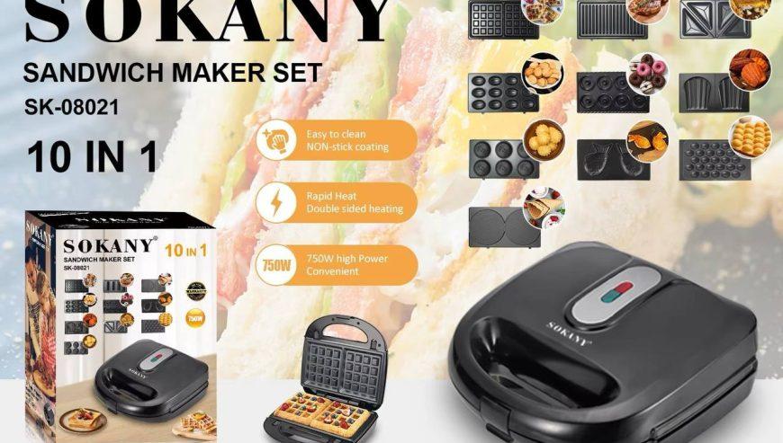 Sokany 10 in 1 Multi Snacks Maker