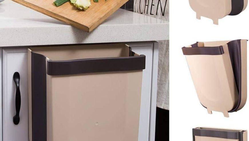 2PCs Hanging Trash Can for Kitchen Cabinet Door