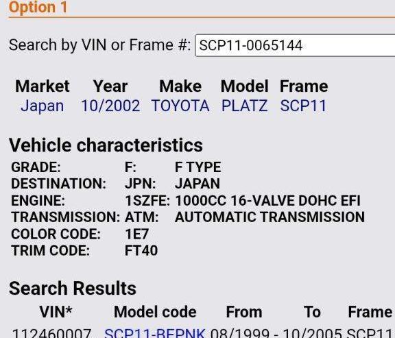 2002 Model-Toyota Platz