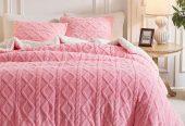 5 Piece Geometric Fluffy Fleece Comforter Set