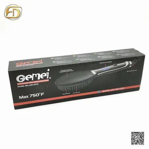 Pro Gemei Professional Hair Straightener Brush