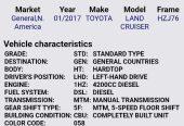 2017 Model-Toyota Land Cruiser Mark 2