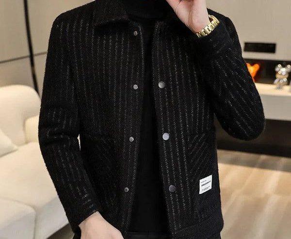 Luxury Striped Men’s Jacket Smart Casual