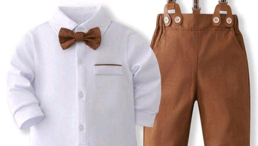 2pcs Baby Boy Gentleman Suspender Pants Set