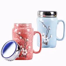 Handmade Gozygog Flower Mug With Cover