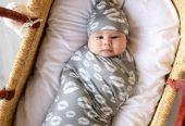 2 Pcs Swaddle and Hat Set